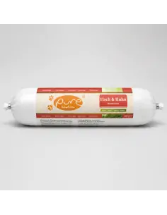PURE Hundewurst Fisch & Huhn 400 g als Alleinfuttermittel für ausgewachsene Hunde