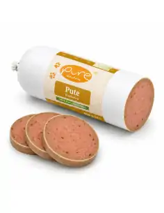 PURE Hundewurst Pute 400 g als Alleinfuttermittel für ausgewachsene Hunde 2